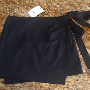 Theory black stretch cotton skirt NWT